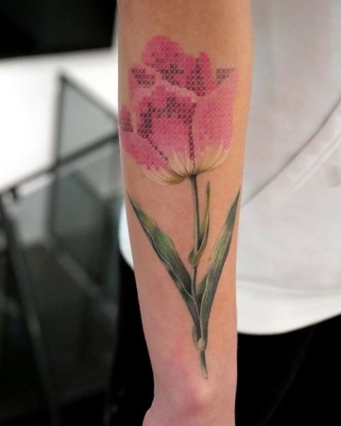 Невероятно реалистичные татуировки, имитирующие вышивку (36 фото)